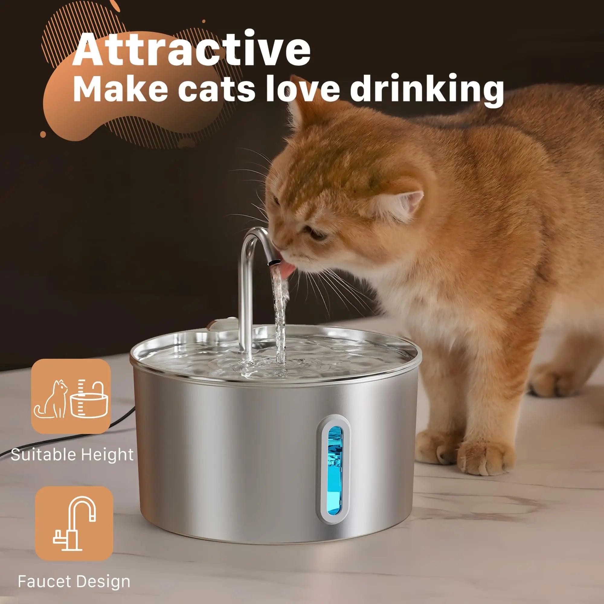 ZYfeeder Cat Water Fountain