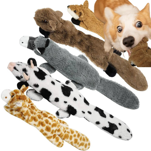 Crinkle Plush Dog Toy Set
